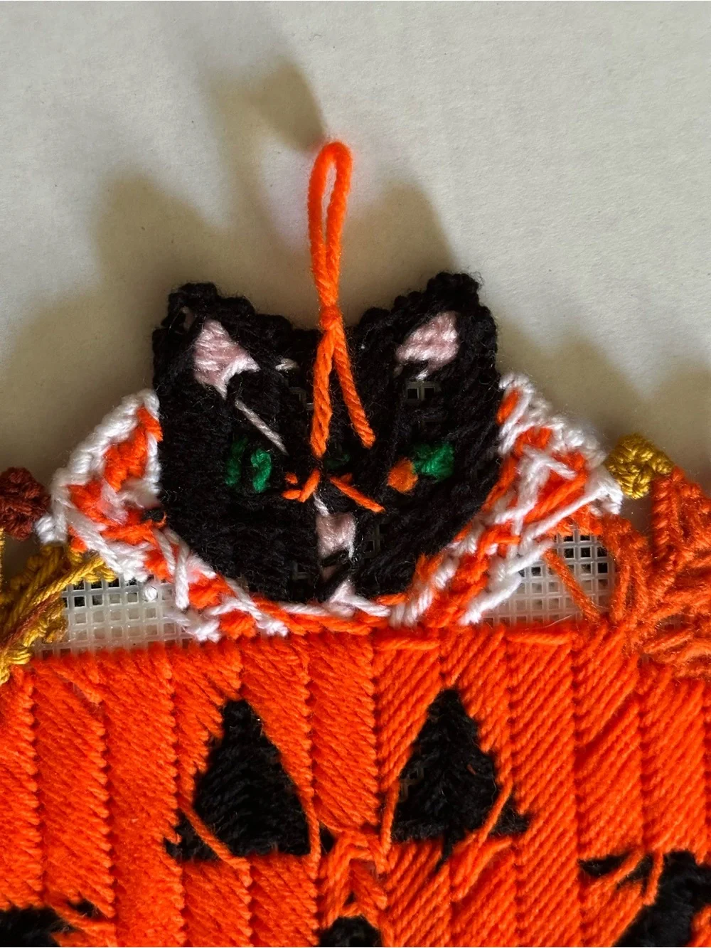 Handcrafted Plastic Canvas Halloween and Fall Thanksgiving Hanging Decor